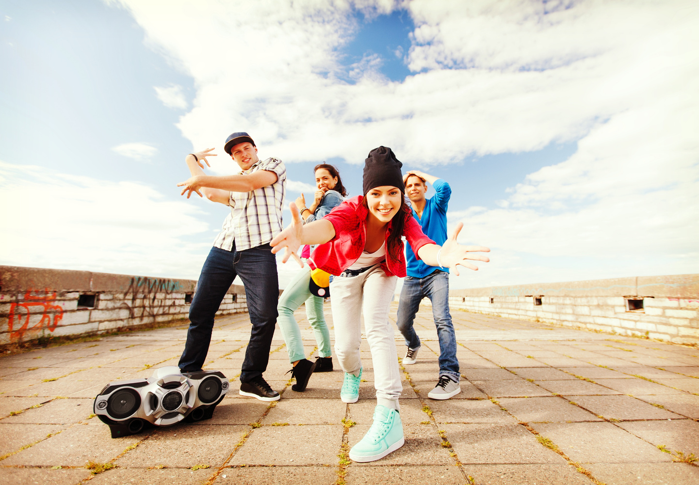 Teenagers Dancing